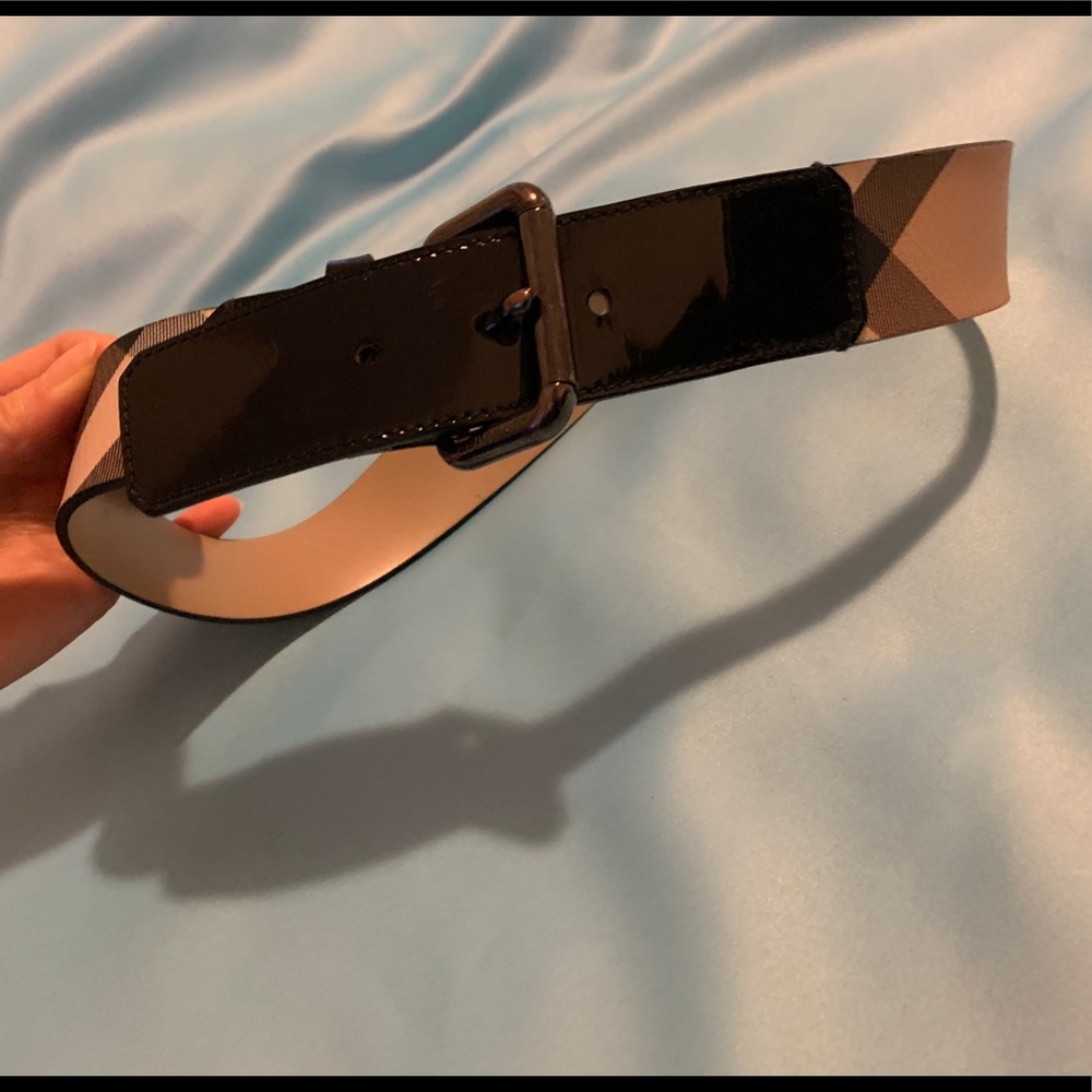 Burberry black leather nova check belt - Picture 12 of 16